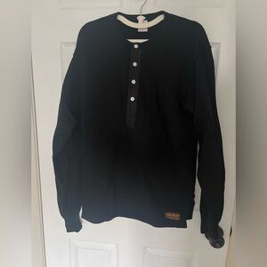 Iron Heart heavy knit henley sz L.